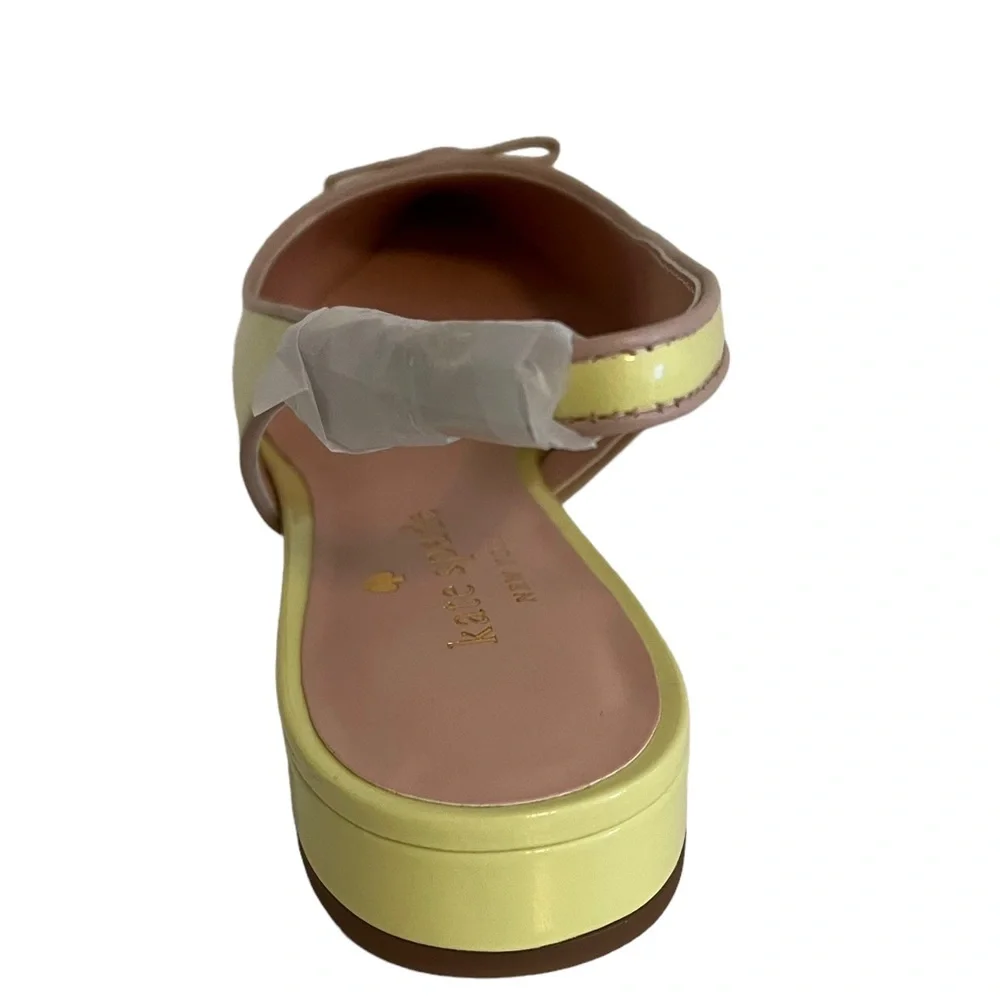 Kate Spade "Antibes" Sling Back Pointed Toe Flat in Lemon Sorbet 6.5 NEW - Picture 7 of 15